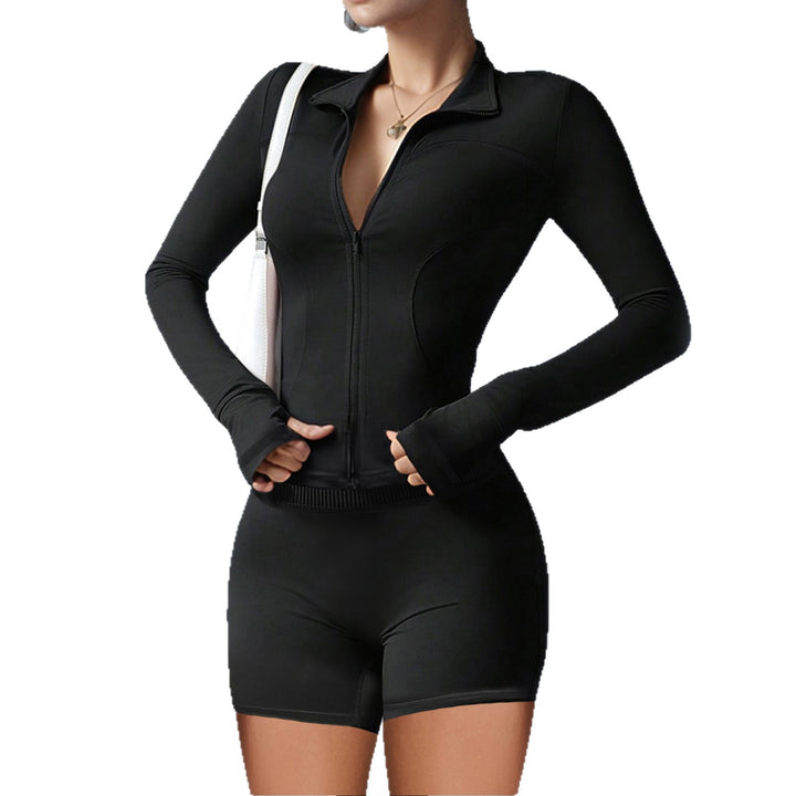 Damen Sportliches Set mit hohem Kragen und langen Ärmeln Echo Archiv