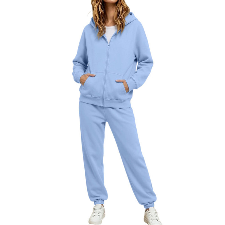 Damen Komfortabler Kapuzenpullover und Jogginghose Set Echoarchiv