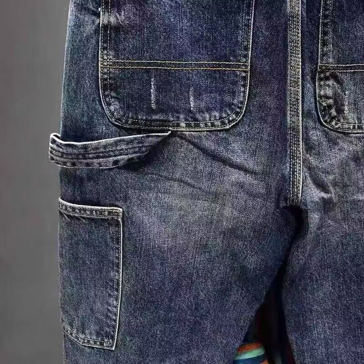Herren Lässige Denim-Hose mit modischen Details Echoarchiv