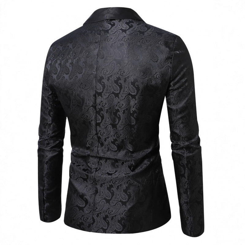 Herren eleganter Smoking-Blazer mit paisley Muster Echoarchiv