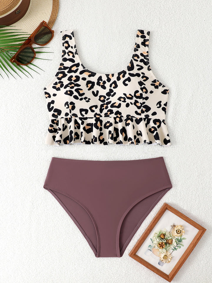 Damen Bikinisit mit sportlichem Oberteil und hoch taillierten Bottoms Echo Archiv