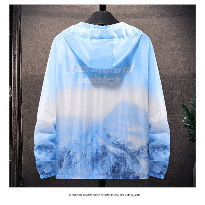 Herren Wind- und wasserfeste leichte Jacke mit einstellbarer Kapuze und reflektierenden Details Echoarchiv