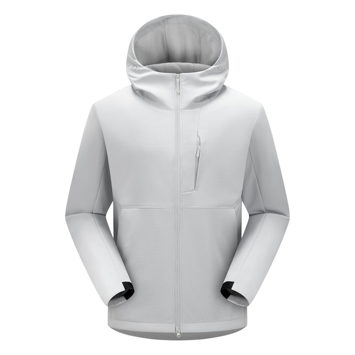 Herren Softshell-Funktionsjacke mit Wattierung, Kapuze & Zwei-Wege-Reißverschluss Echoarchiv