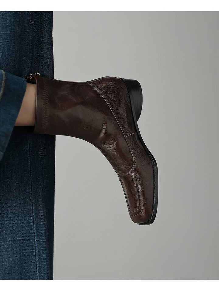 Damen Modische Leder-Stiefeletten mit elegantem Schnitt Echo Archiv