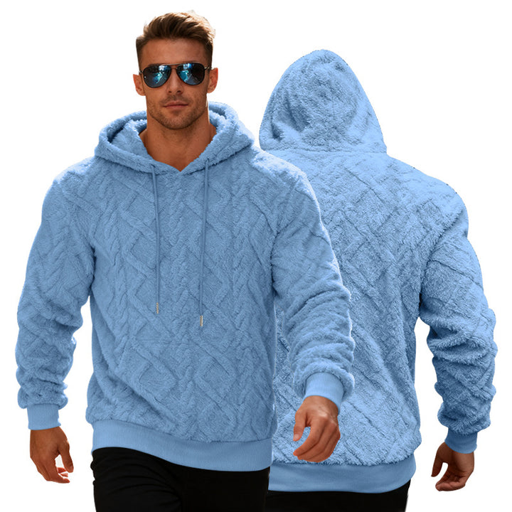 Herren kuscheliger Hoodie mit strukturiertem Fleece Echoarchiv