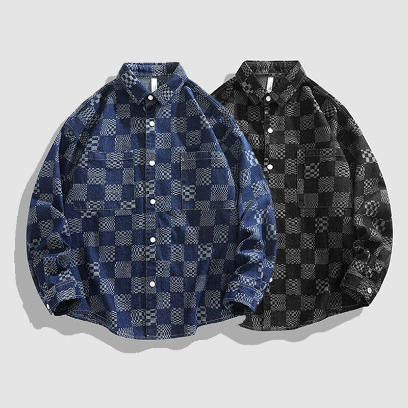 Herren Karo-Hemdjacke mit praktischen Brusttaschen Echoarchiv