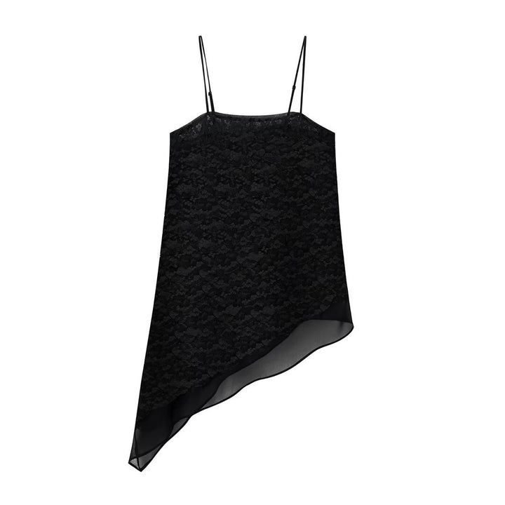 Damen-Spitzen-Camisole mit asymmetrischem Schnitt und dekorativen Trägern Echo Archiv