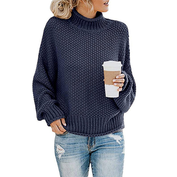 Damen nan grobstrick Rollkragenpullover mit Oversize-Schnitt und Blockstreifen-Optik Echo Archiv