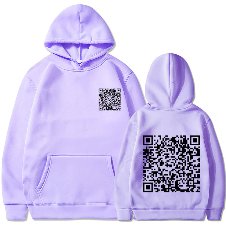 Damen Sportlicher Kapuzenpullover mit QR-Code Echoarchiv