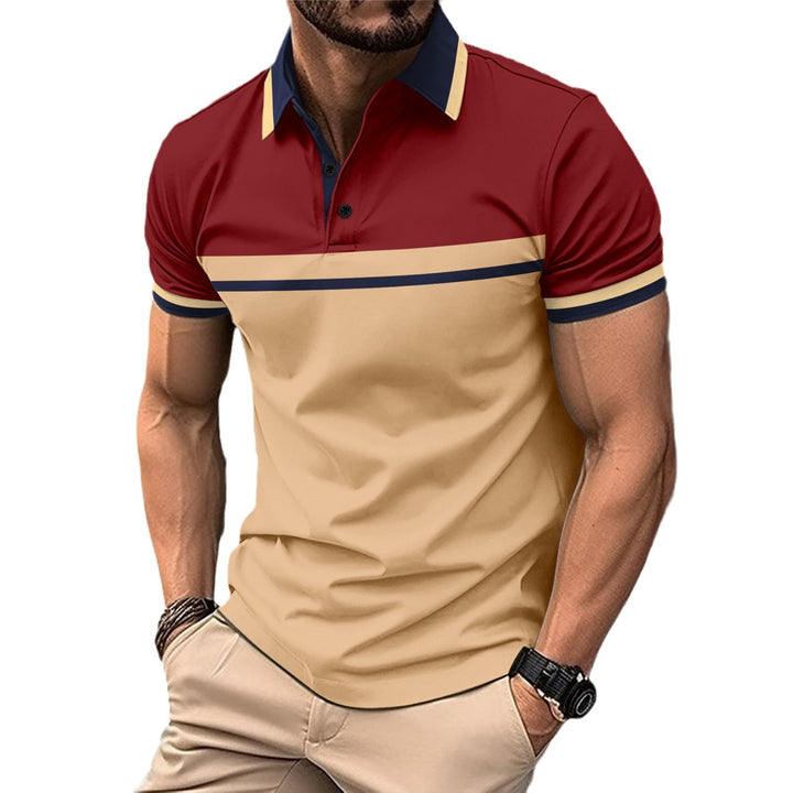 Herren Polohemd mit modernem Farbblockdesign Echoarchiv