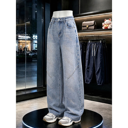 Damen Modische Weitgeschnittene Jeans Echo Archiv