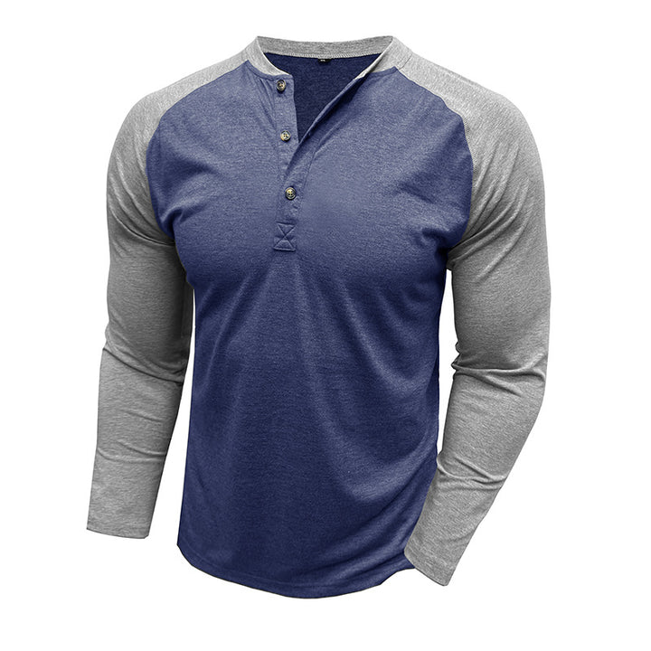 Herren Langarmshirt mit Henley-Ausschnitt Echoarchiv