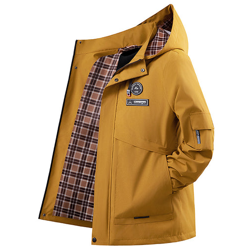 Herren Wasserabweisende Outdoor-Jacke mit verstellbarem Kragen Echo Archiv