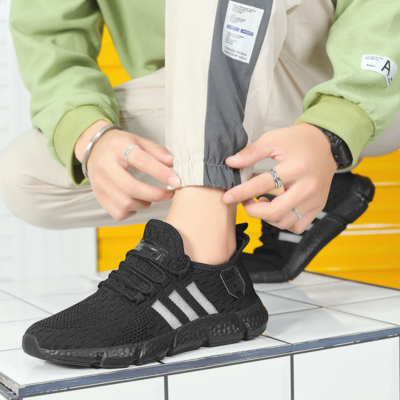 Herren Atmungsaktive Strick-Sneaker mit dämpfender Schaumsohle und Stretch-Fersenlasche Echoarchiv