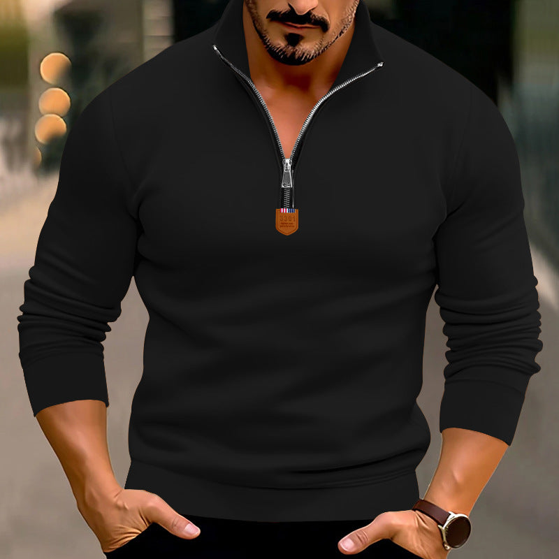 Herren Pullover mit kurzem Reißverschluss Echoarchiv