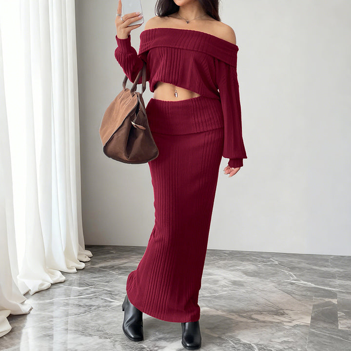Damen Elegantes Strick-Kleidungsset Echo Archiv