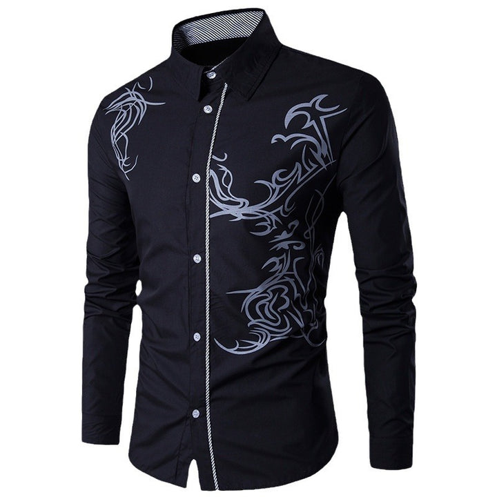 Herren Hemd mit kreativem Grafikdesign und elegantem Schnitt Echoarchiv