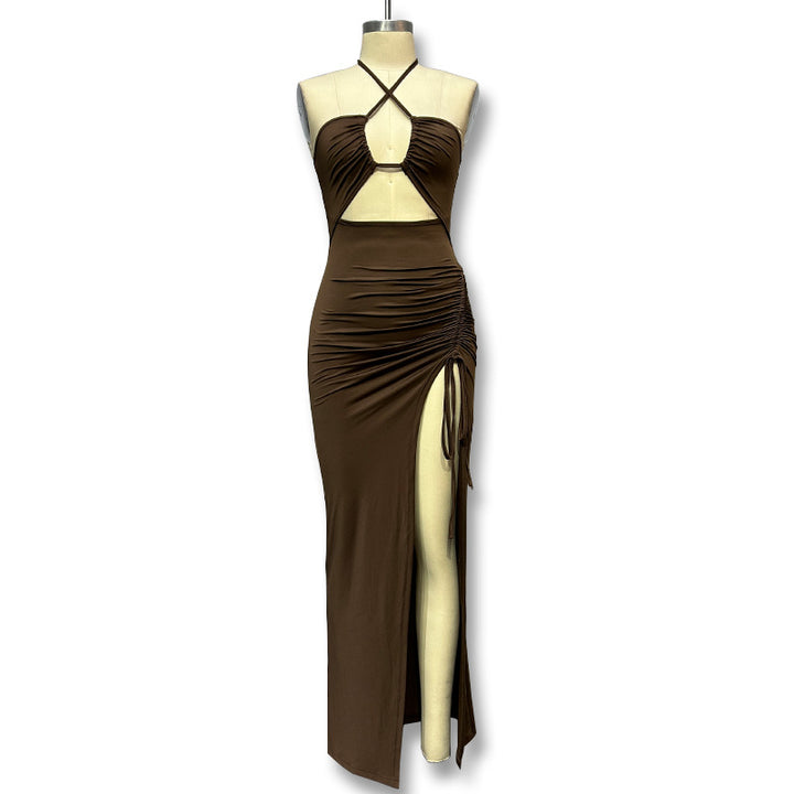 Damen Elegantes und figurbetontes Wickelkleid mit seitlichem Schlitz Echo Archiv
