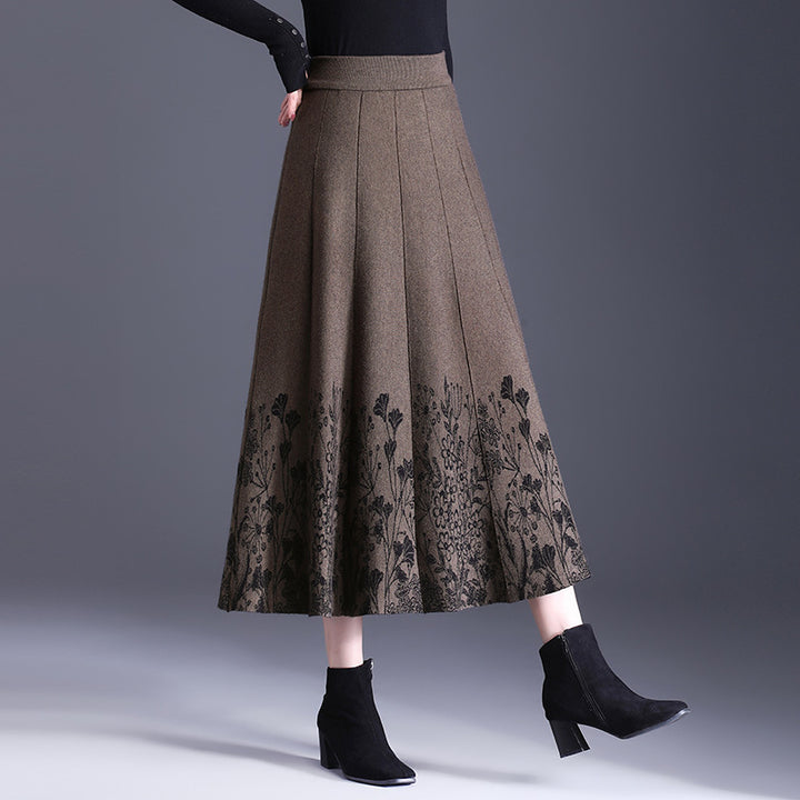 Damen Eleganter Maxirock mit floralem Muster Echo Archiv