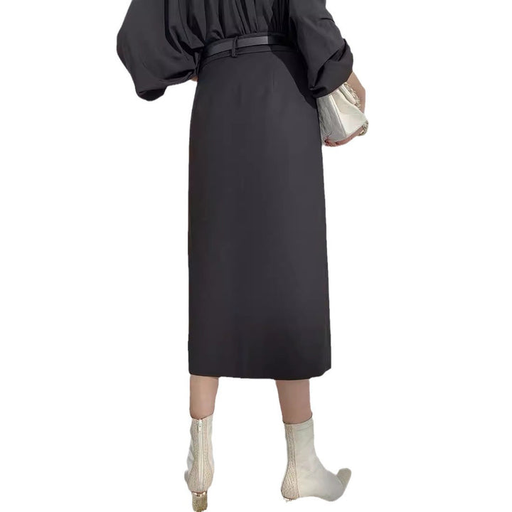 Damen Eleganter Midirock mit hohem Bund Echoarchiv