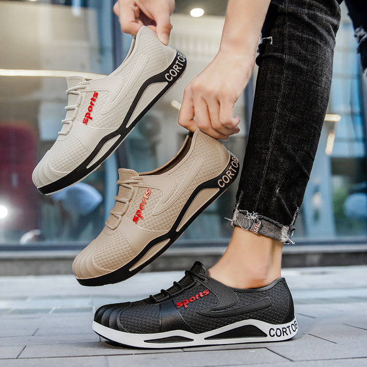 Herren Atmungsaktive Slip-On Freizeitsneaker mit verstärkter Zehenschutzkappe Echoarhiv