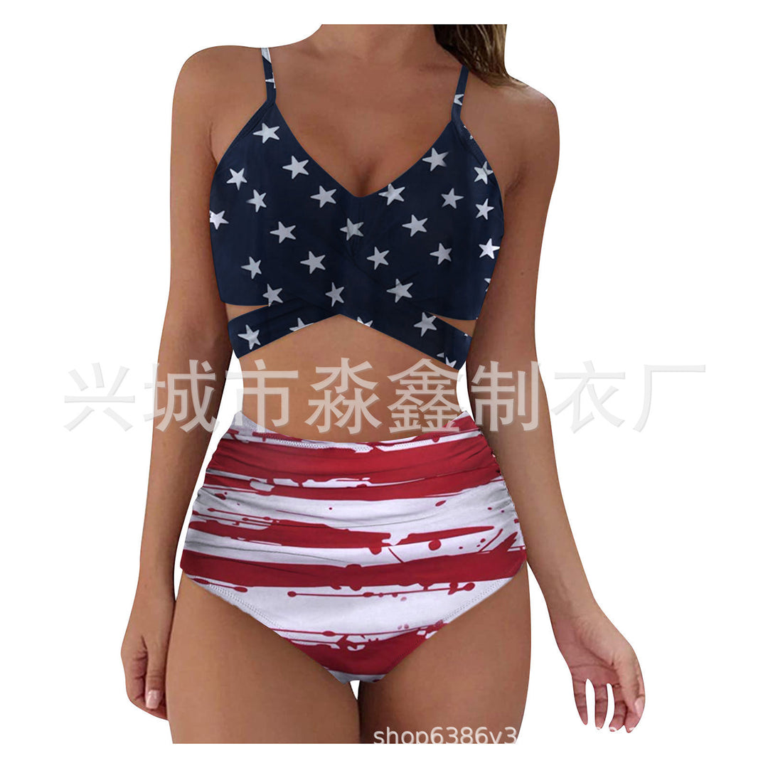 Damen Crop-Top Bikini-Set mit geflochtenem Design Echo Archiv