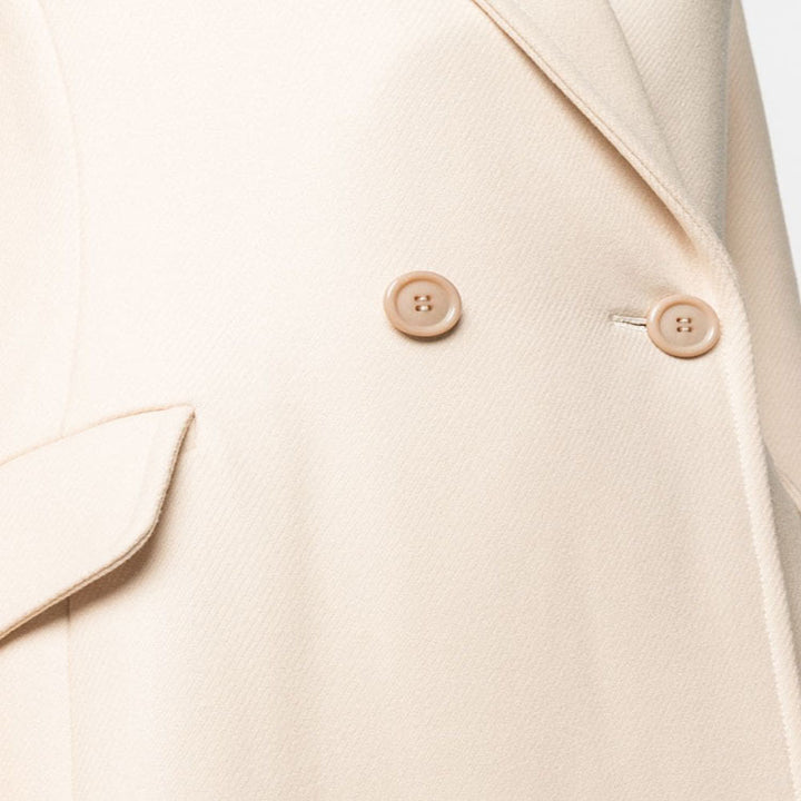 Damen Midilanger Tailoring-Mantel aus Wollmix mit schmalem Revers und kaschierendem Fall Echoarchiv