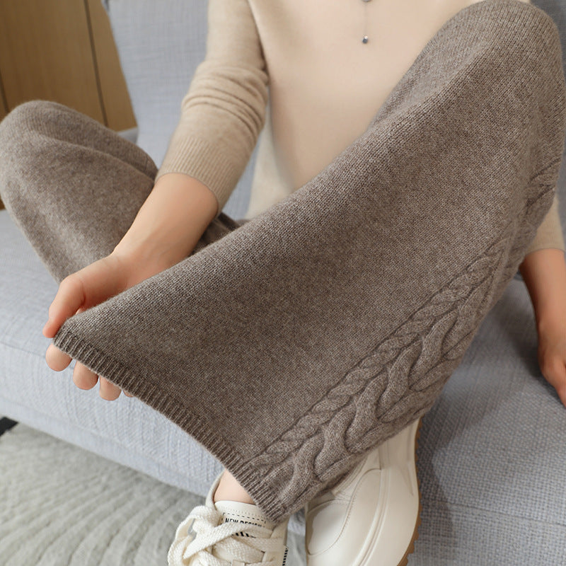 Damen Elegante Strickhose mit Zopfmuster Echo Archiv