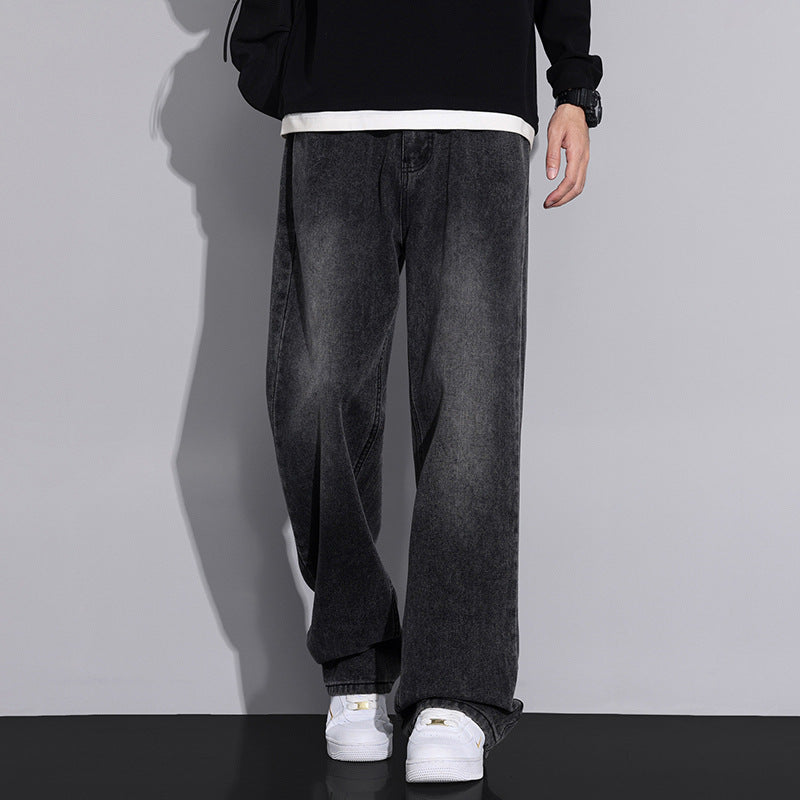Herren weite Denim-Jeans im modernen Used-Look Echoarchiv