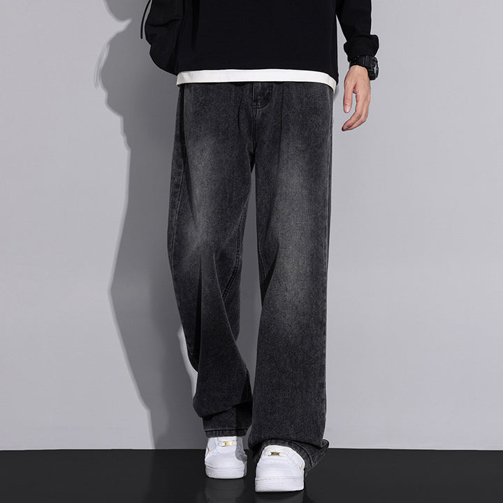 Herren weite Denim-Jeans im modernen Used-Look Echoarchiv
