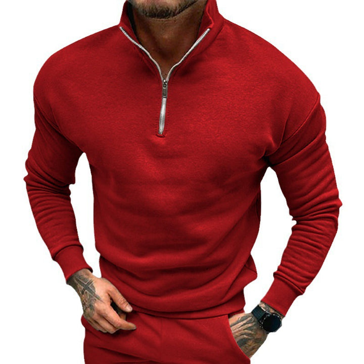 Herren eleganter Pullover mit Kragen und praktischem Reißverschluss Echoarchiv