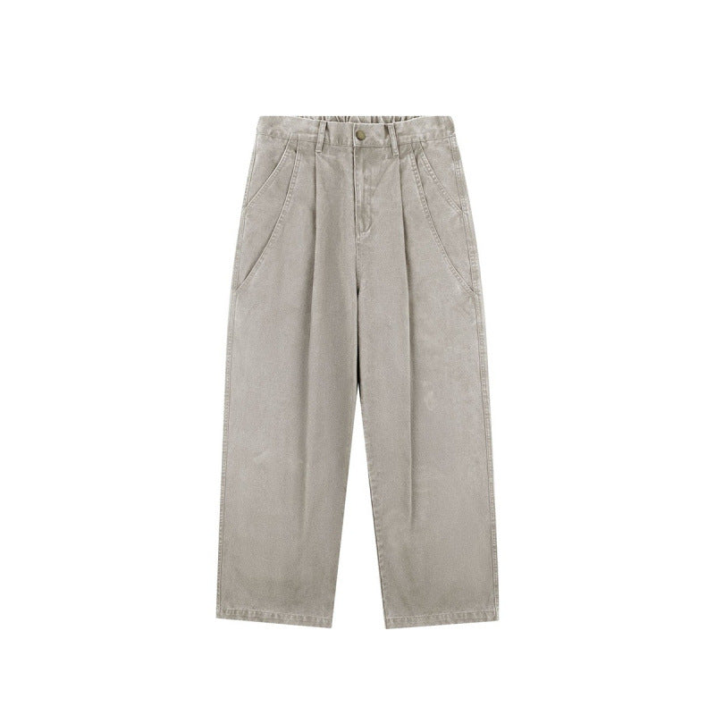 Damen Hochtaillierte Culotte-Hose mit weitem Bein, Bundfalten und soften Denimgriff Echo Archiv
