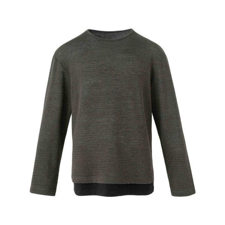 Herren Feinstrick-Pullover mit Rundhalsausschnitt und geradem Schnitt Echoarchiv