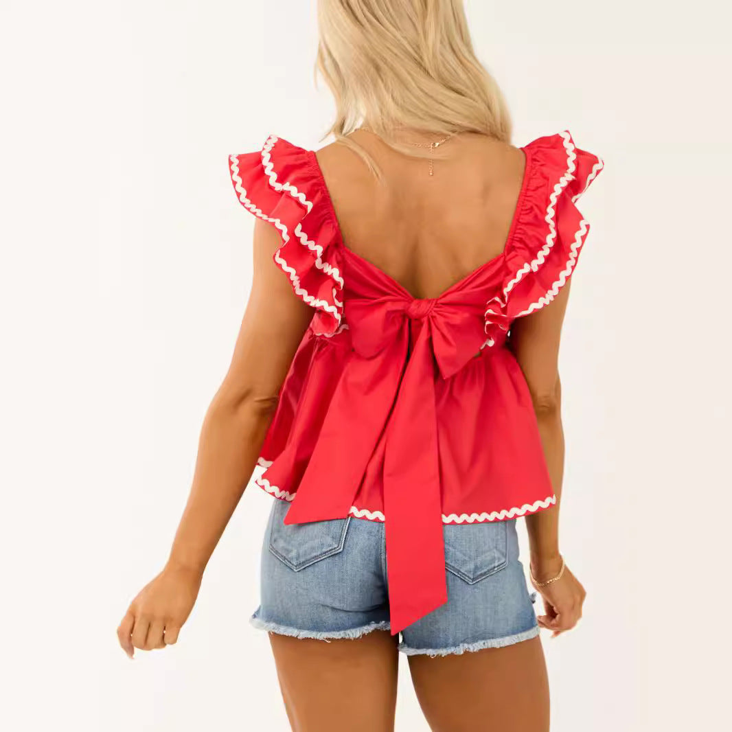 Damen Elegantes Sommerkleid mit Rüschendetails Echo Archiv