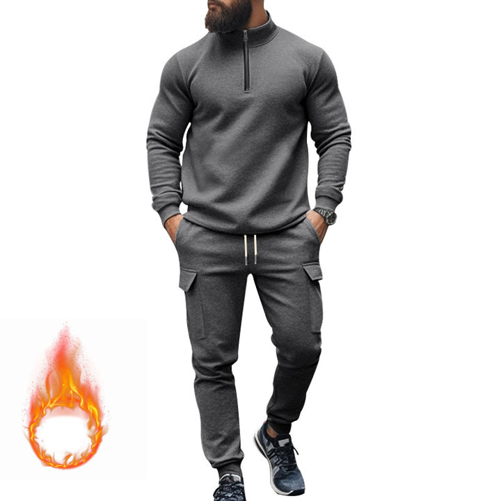 Herren modernes Freizeit-Jogginganzug mit funktionalem Reißverschluss und praktischen Taschen Echoarchiv