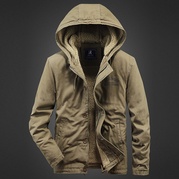 Herren Thermoisolierter Canvasparka mit vollem Sherpa-Innenfutter und Kapuze Echo Archiv