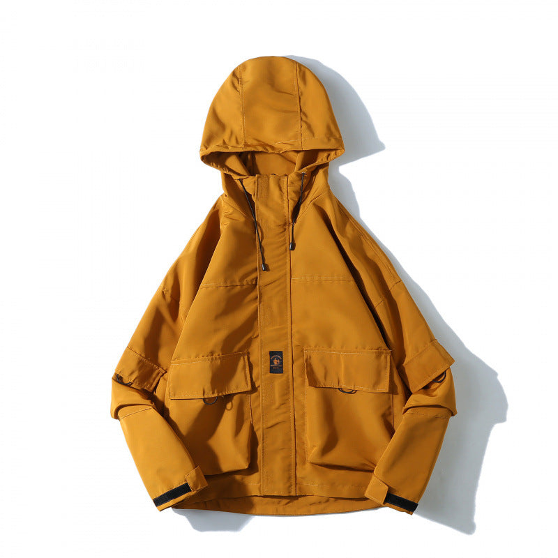 Unisex Weitgeschnittene Utility-Softshelljacke mit Kapuze und Mehrfach-Taschen Echo Archiv