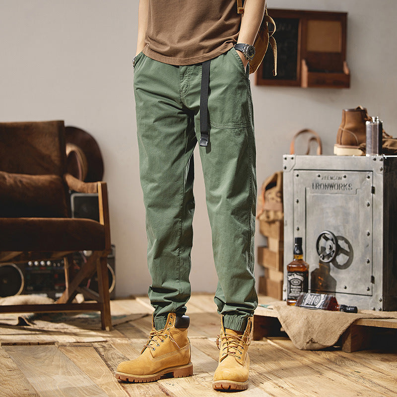 Herren Lockere Utility-Cargohose im Joggerstil mit elastischem Tunnelzugbund Echo Archiv