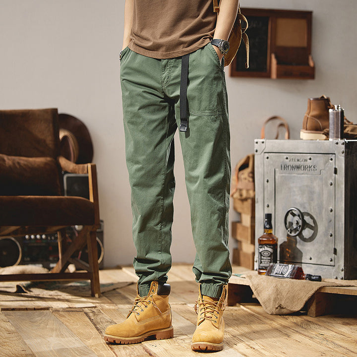Herren Lockere Utility-Cargohose im Joggerstil mit elastischem Tunnelzugbund Echo Archiv