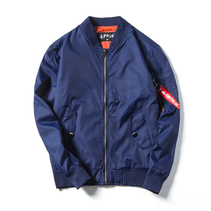 Unisex Leichter Nylon-Fliegerblouson mit kontrastreicher Innenlage und Ärmelzippertasche Echo Archiv