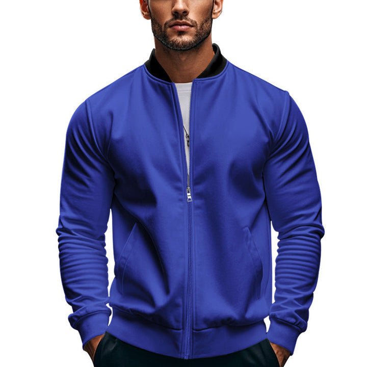 Herren stilvolle Sportjacke mit hochschließendem Kragen und praktischen Taschen Echoarchiv