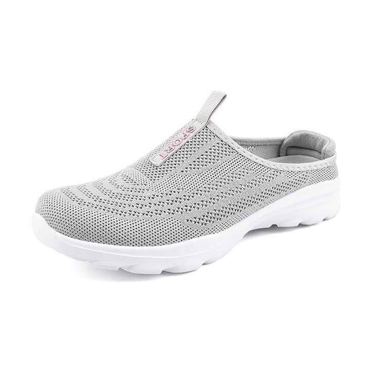Damen nan gestrickter Mule-Sneaker mit offenem Fersenkragen, elastischem Einstieg und gepolsterter Laufsohle Echo Archiv