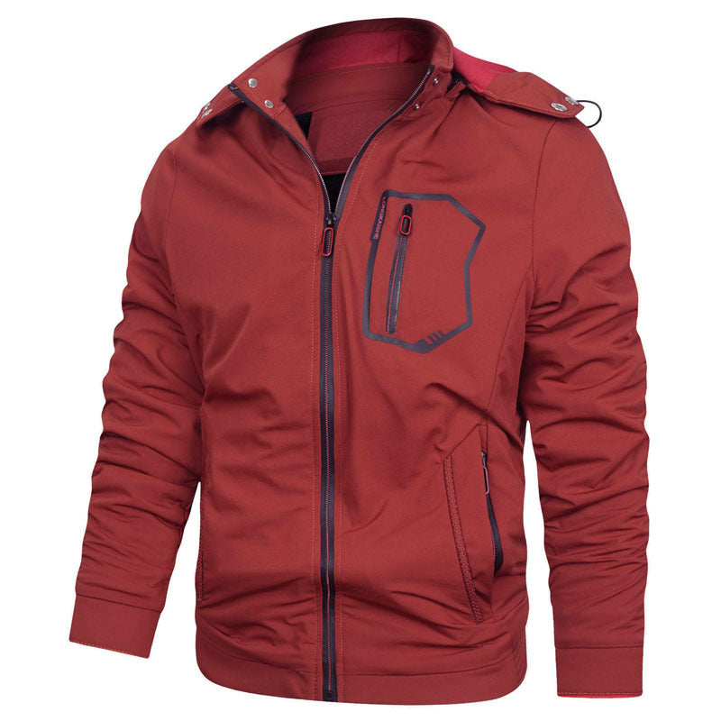 Herren Sportliche Softshell-Hoodiejacke mit wasserabweisender Membran Brusttasche und Stehkragen Echo Archiv