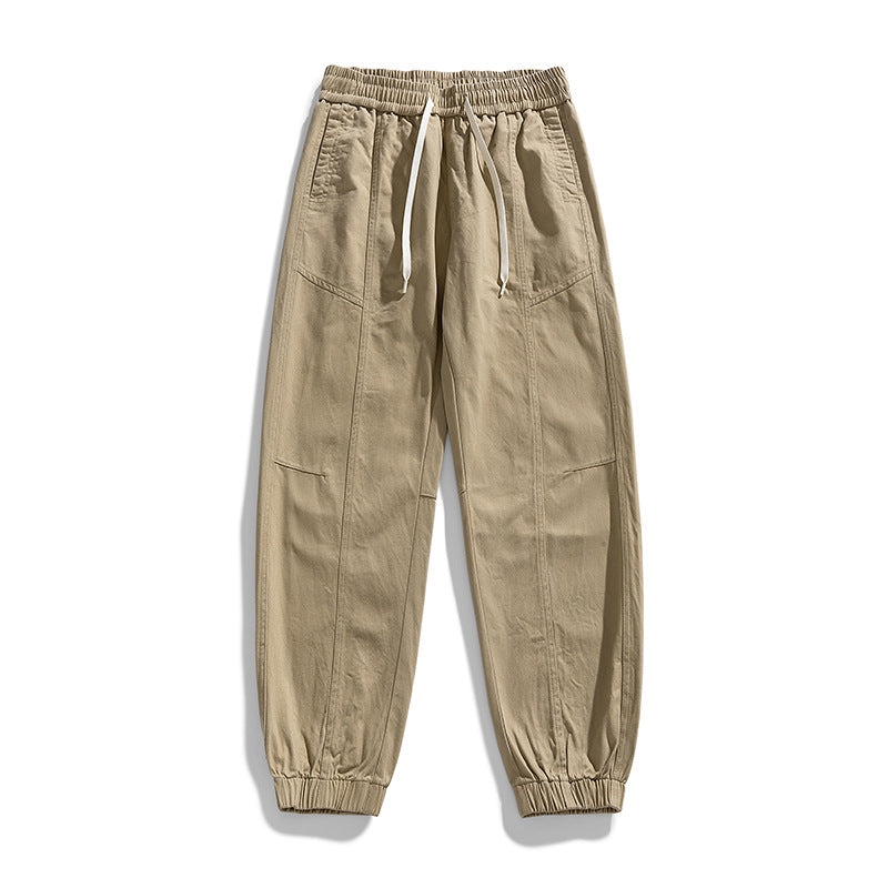 Herren Oversized Utility-Jogginghose aus robustem Baumwollmix mit Kordelbund, seitlichen Cargo‑Taschen & gerippten Bündchen Echoarchiv