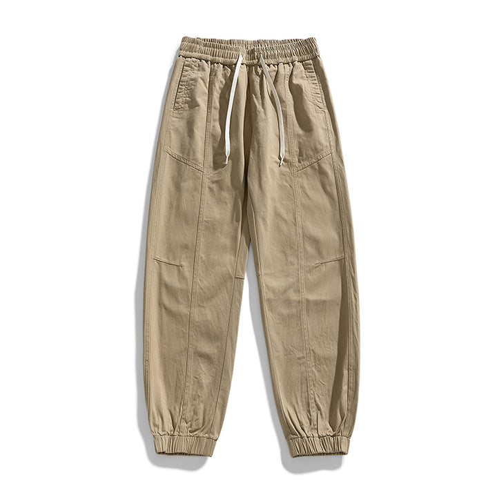 Herren Oversized Utility-Jogginghose aus robustem Baumwollmix mit Kordelbund, seitlichen Cargo‑Taschen & gerippten Bündchen Echoarchiv