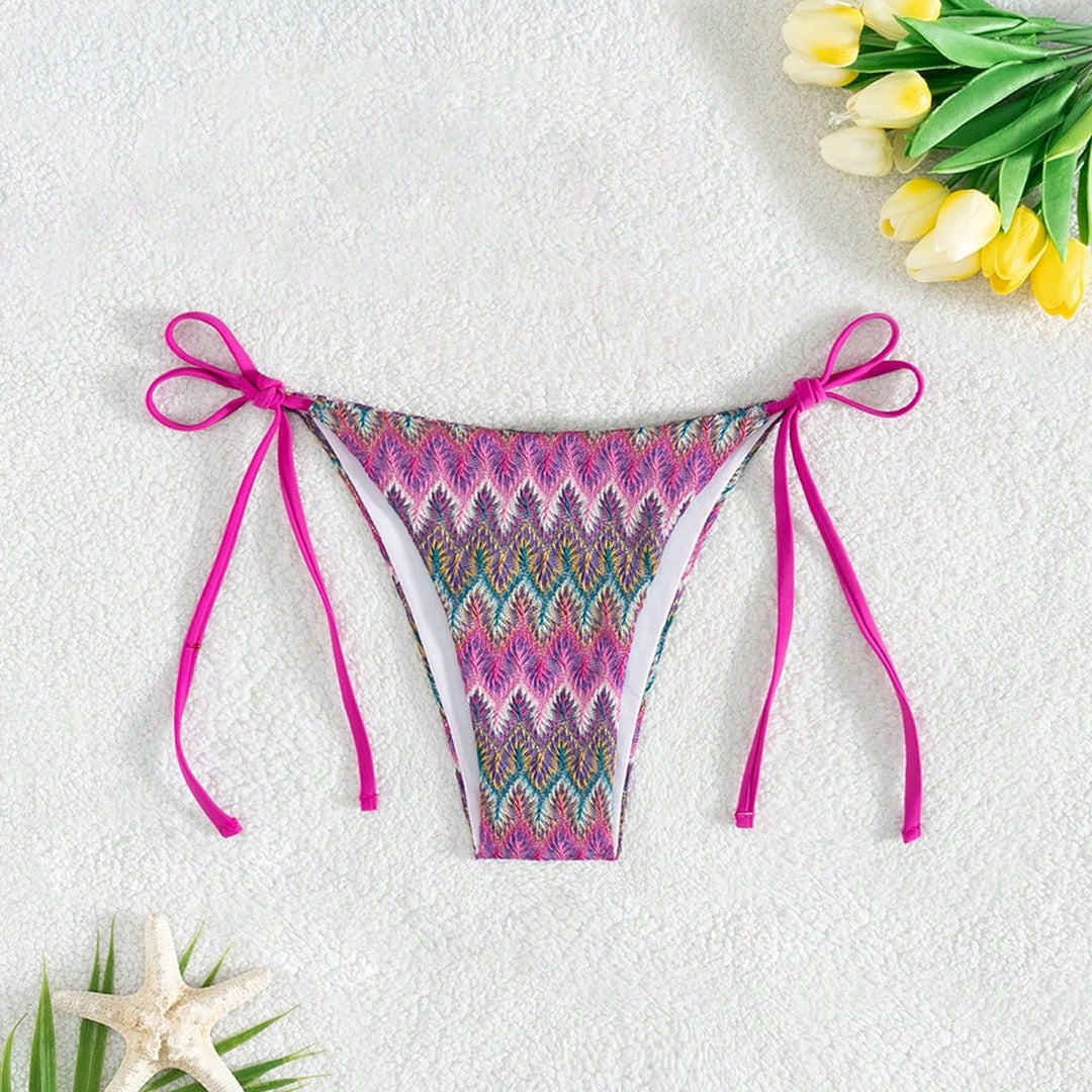 Damen Bikiniunterteil mit verstellbaren Seitenschnürungen Echo Archiv