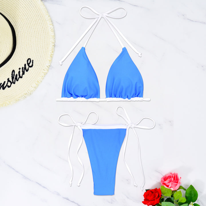 Damen Triangel-Bikini mit verstellbaren Trägern und seitlichem Bindeband Echo Archiv