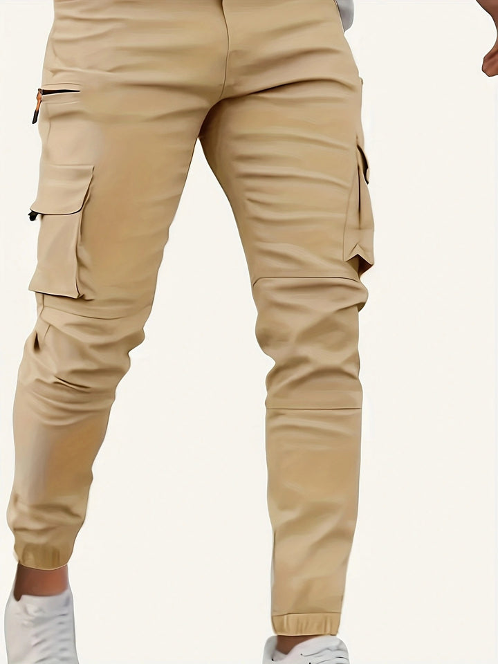 Herren Tapered Cargo-Jogginghose mit Reißverschluss- und Klappentaschen Echo Archiv