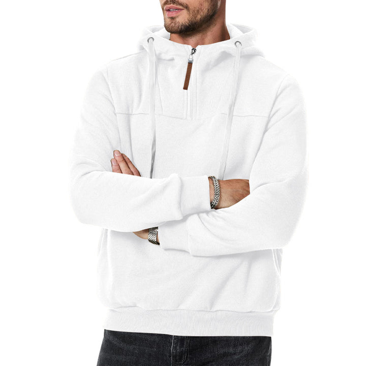 Herren modischer Kapuzensweater mit innovativem Reißverschluss und praktischen Kordelzügen Echoarchiv