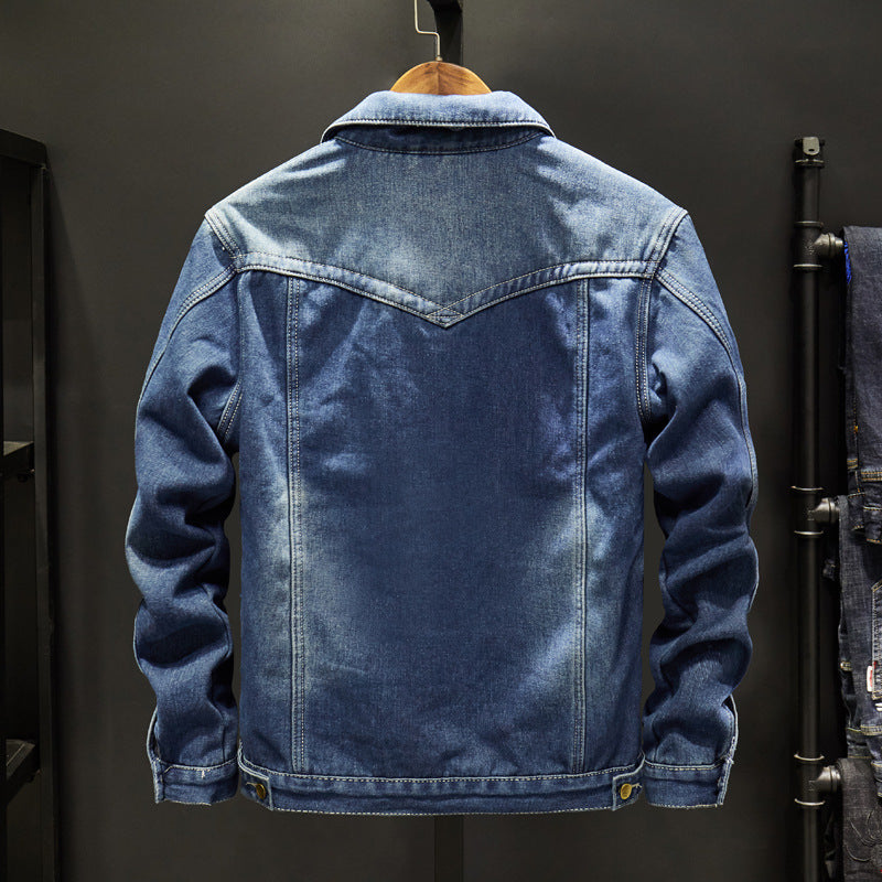 Herren Lässige Denimjacke mit gefüttertem Innenfutter Echoarchiv